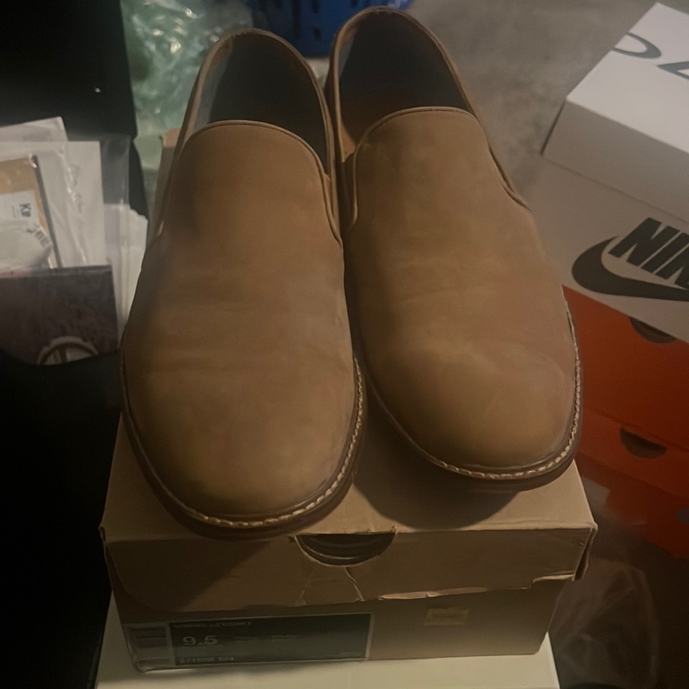 Aldo slip on tan size 12
